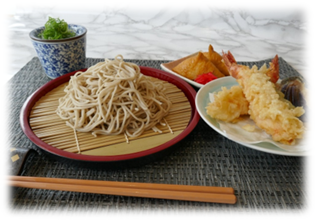 天ざる蕎麦(うどん)セット　いなり寿司付